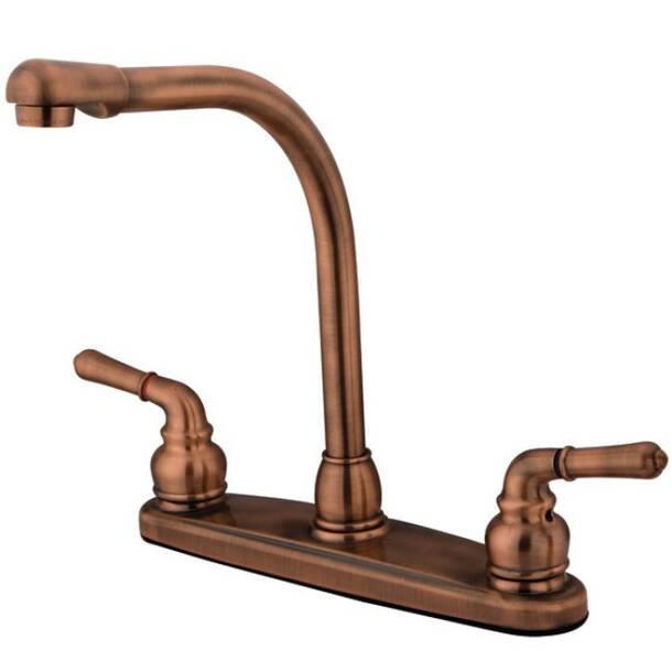 Kingston Brass Magellan Centerset Double Handle Kitchen Faucet Wayfair 2151